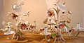 pair of toleware chandeliers